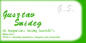 gusztav smideg business card